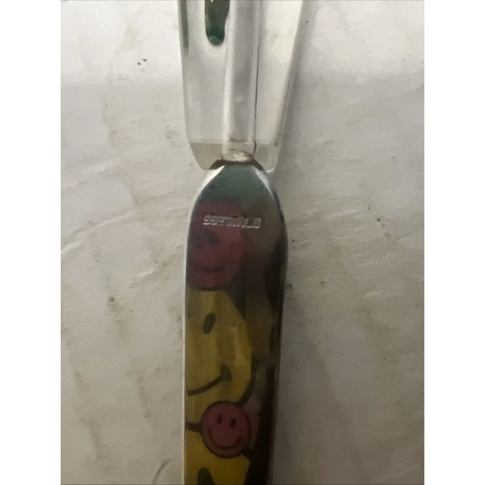 Vintage Lucite Rose Letter Opener Steel Floral Handle USA Desk Office